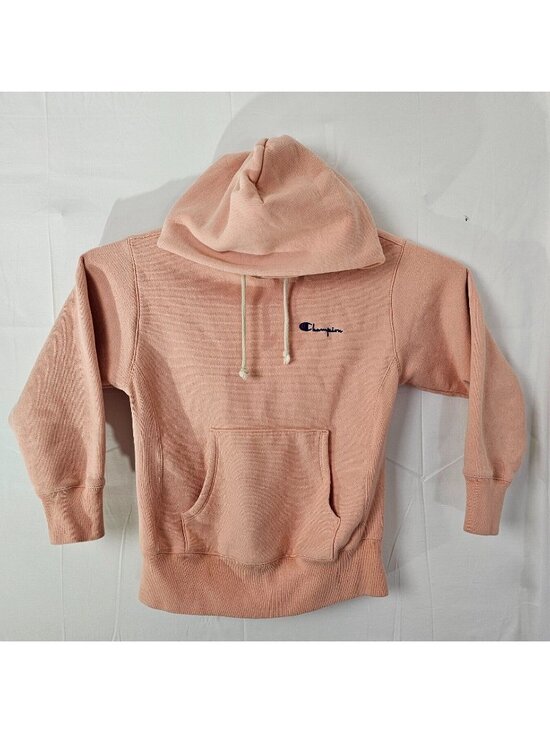 Champion Tops - Champion Hoodie Womens XS Pink Reverse Weave Warm Up Sweatshirt Pullover
